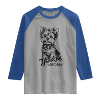 Yorkshire Terrier Mom Raglan Shirt Cute Yorkie Mama Puppy Gift