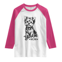 Yorkshire Terrier Mom Raglan Shirt Cute Yorkie Mama Puppy Gift