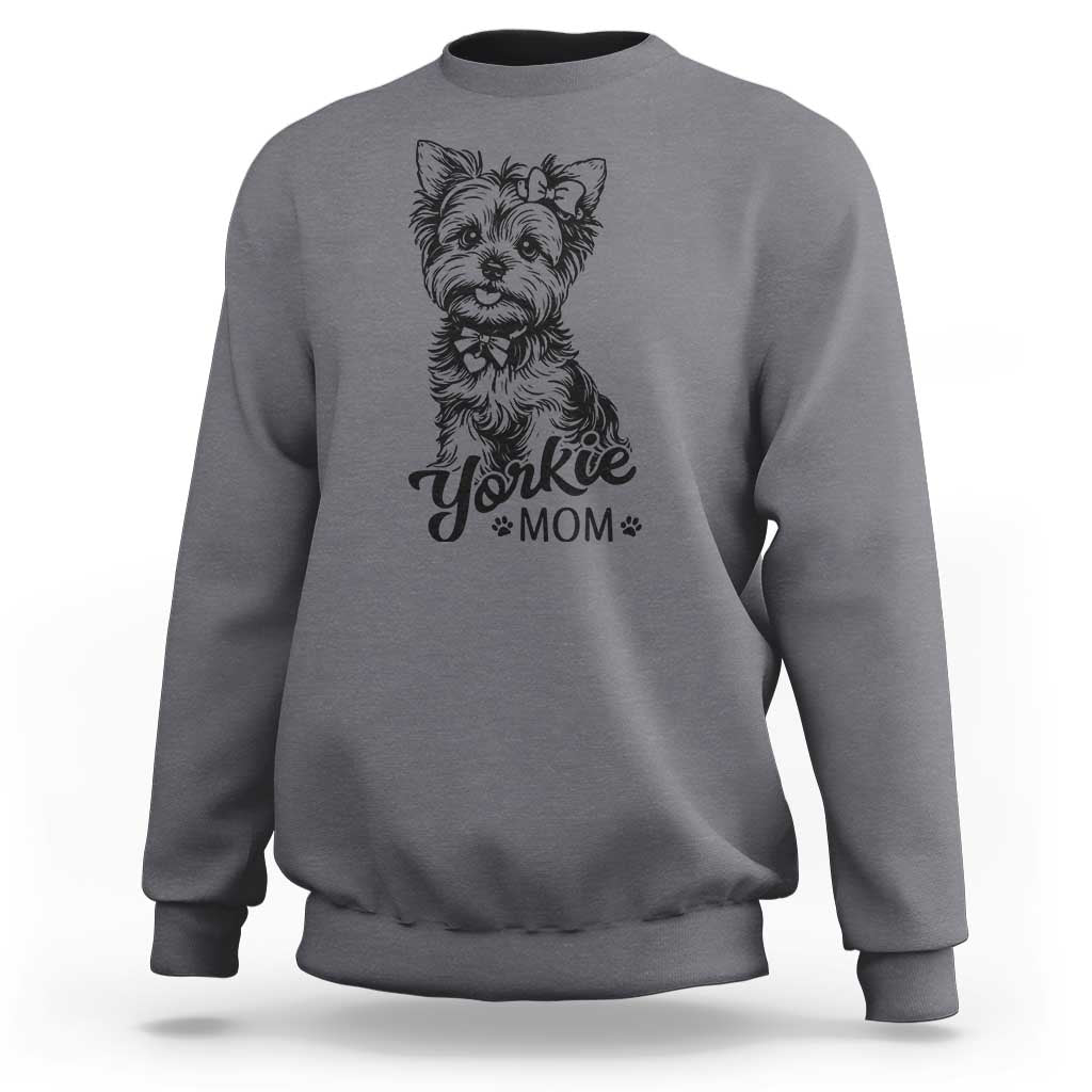 Yorkshire Terrier Mom Sweatshirt Cute Yorkie Mama Puppy Gift