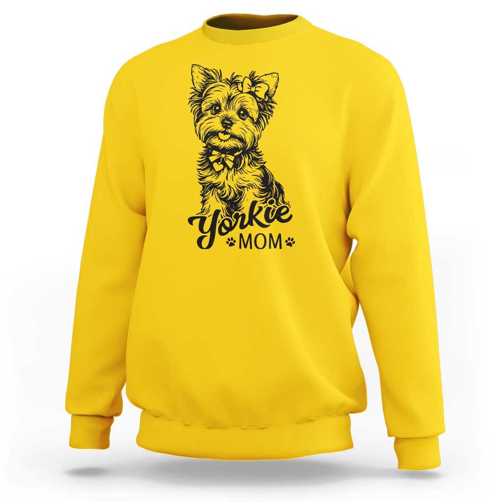 Yorkshire Terrier Mom Sweatshirt Cute Yorkie Mama Puppy Gift