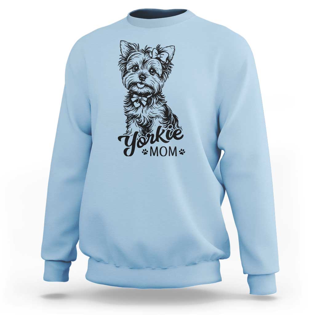 Yorkshire Terrier Mom Sweatshirt Cute Yorkie Mama Puppy Gift