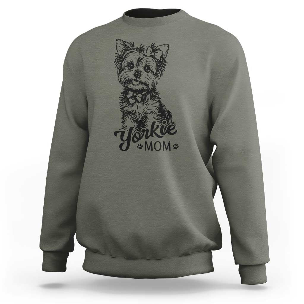 Yorkshire Terrier Mom Sweatshirt Cute Yorkie Mama Puppy Gift