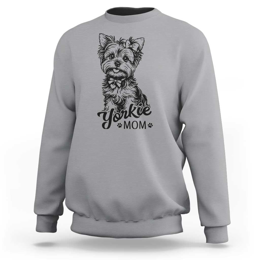 Yorkshire Terrier Mom Sweatshirt Cute Yorkie Mama Puppy Gift