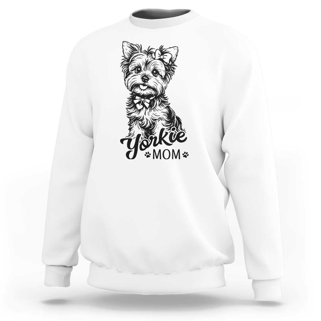 Yorkshire Terrier Mom Sweatshirt Cute Yorkie Mama Puppy Gift