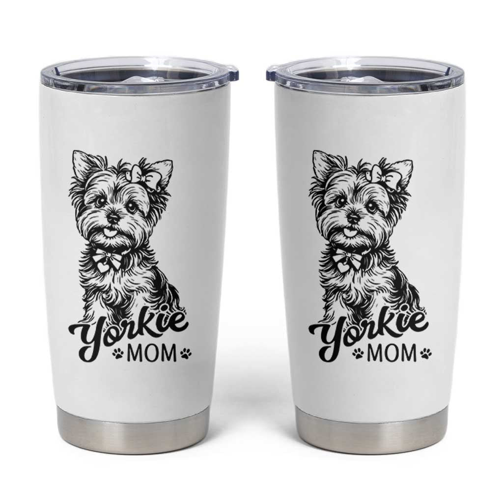 Yorkshire Terrier Mom Tumbler Cup Cute Yorkie Mama Puppy Gift