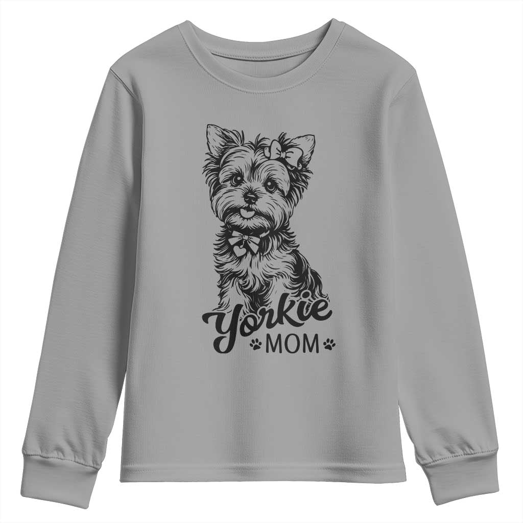 Yorkshire Terrier Mom Youth Sweatshirt Cute Yorkie Mama Puppy Gift