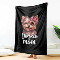 Yorkshire Terrier Dog Mom Throw Blanket Cute Yorkie Puppy Gift