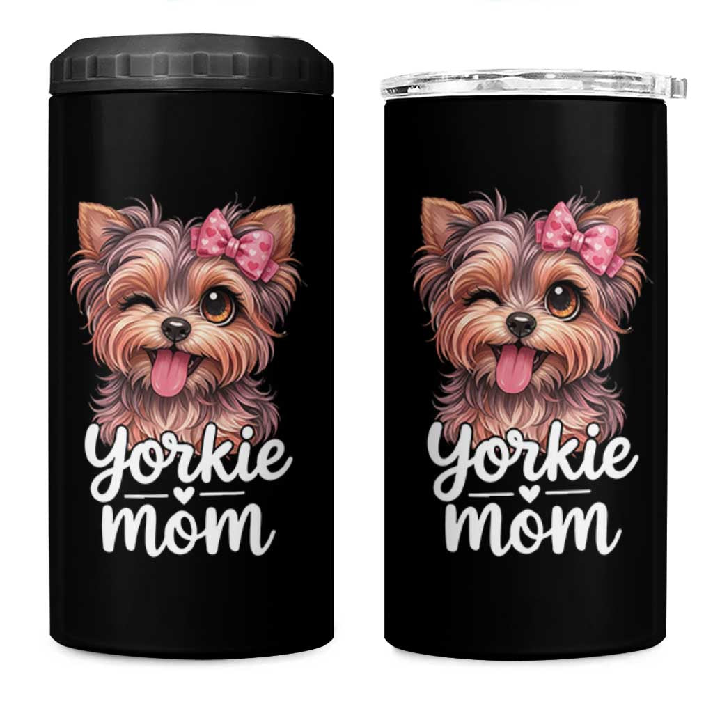 Yorkshire Terrier Dog Mom 4 in 1 Can Cooler Tumbler Cute Yorkie Puppy Gift