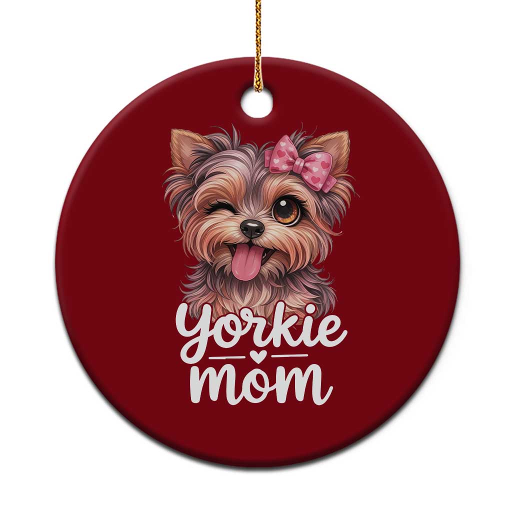 Yorkshire Terrier Dog Mom Ceramic Ornament Cute Yorkie Puppy Gift