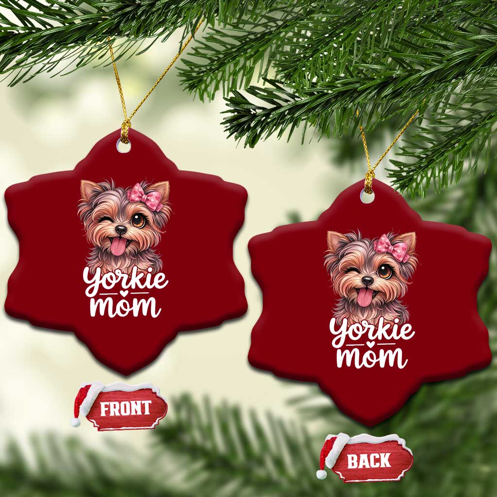Yorkshire Terrier Dog Mom Ceramic Ornament Cute Yorkie Puppy Gift