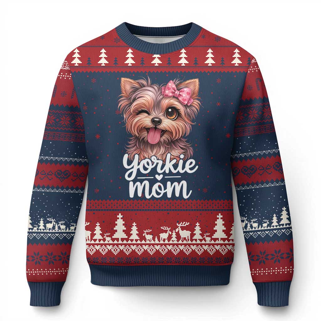 Yorkshire Terrier Dog Mom Ugly Christmas Sweater Cute Yorkie Puppy Gift
