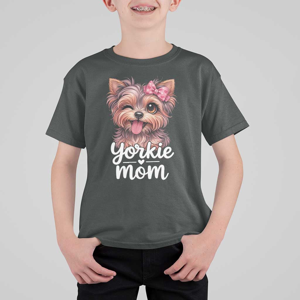 Yorkshire Terrier Dog Mom T Shirt For Kid Cute Yorkie Puppy Gift