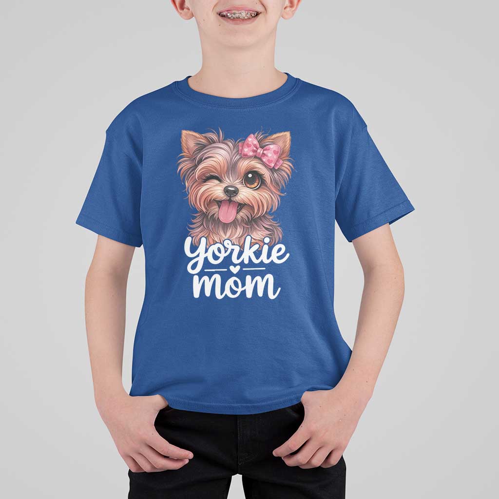 Yorkshire Terrier Dog Mom T Shirt For Kid Cute Yorkie Puppy Gift
