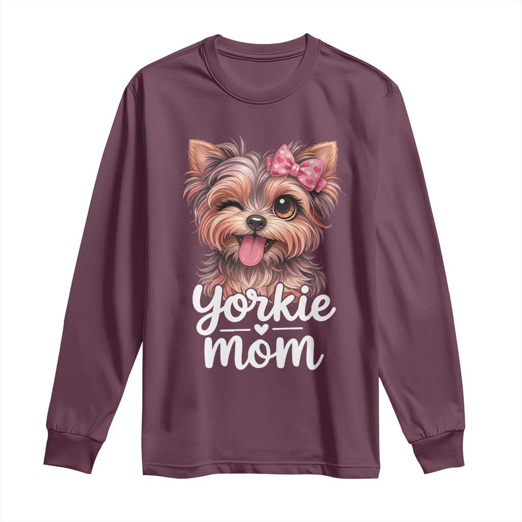 Yorkshire Terrier Dog Mom Long Sleeve Shirt Cute Yorkie Puppy Gift