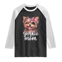 Yorkshire Terrier Dog Mom Raglan Shirt Cute Yorkie Puppy Gift