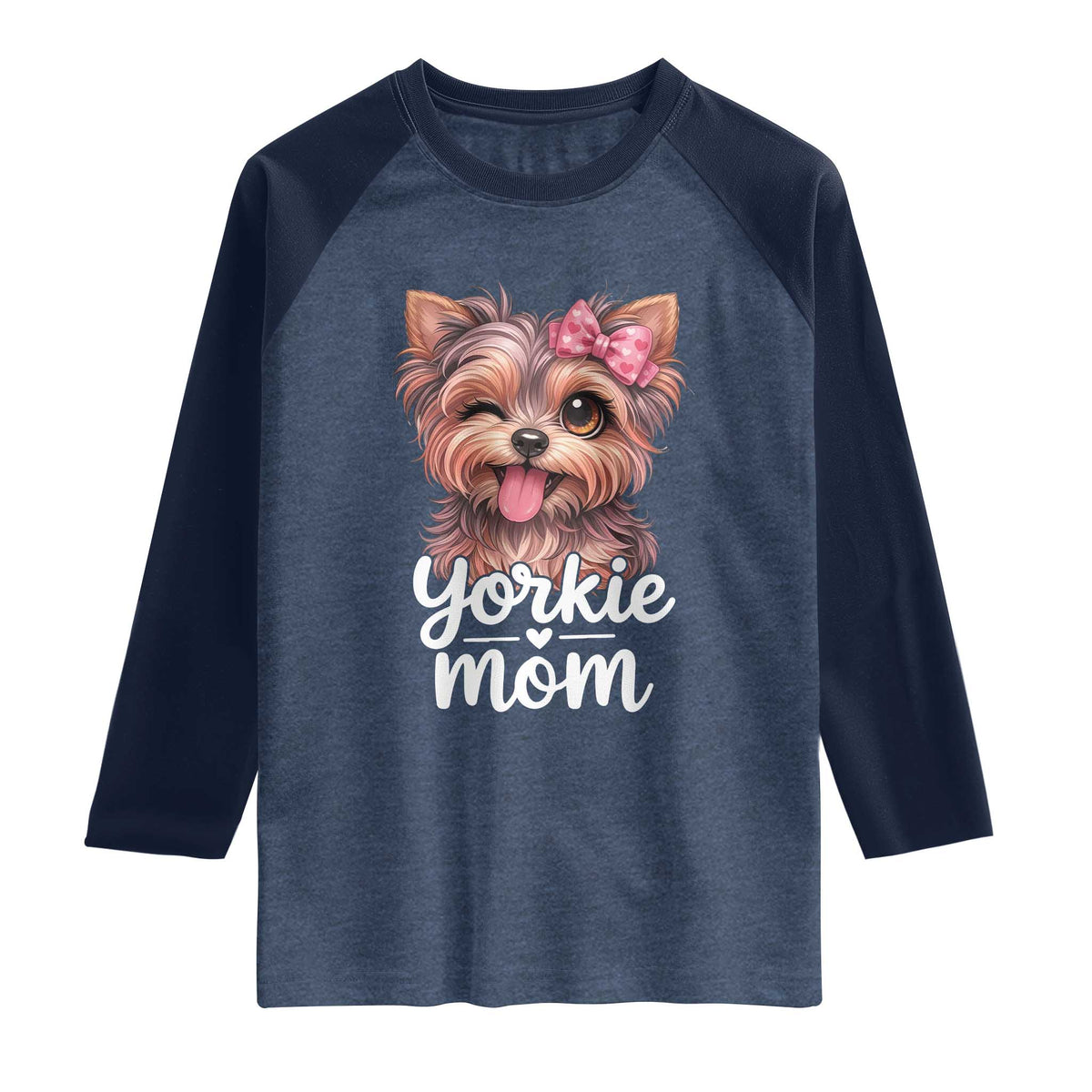 Yorkshire Terrier Dog Mom Raglan Shirt Cute Yorkie Puppy Gift