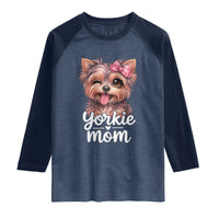 Yorkshire Terrier Dog Mom Raglan Shirt Cute Yorkie Puppy Gift