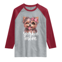 Yorkshire Terrier Dog Mom Raglan Shirt Cute Yorkie Puppy Gift