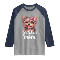 Yorkshire Terrier Dog Mom Raglan Shirt Cute Yorkie Puppy Gift
