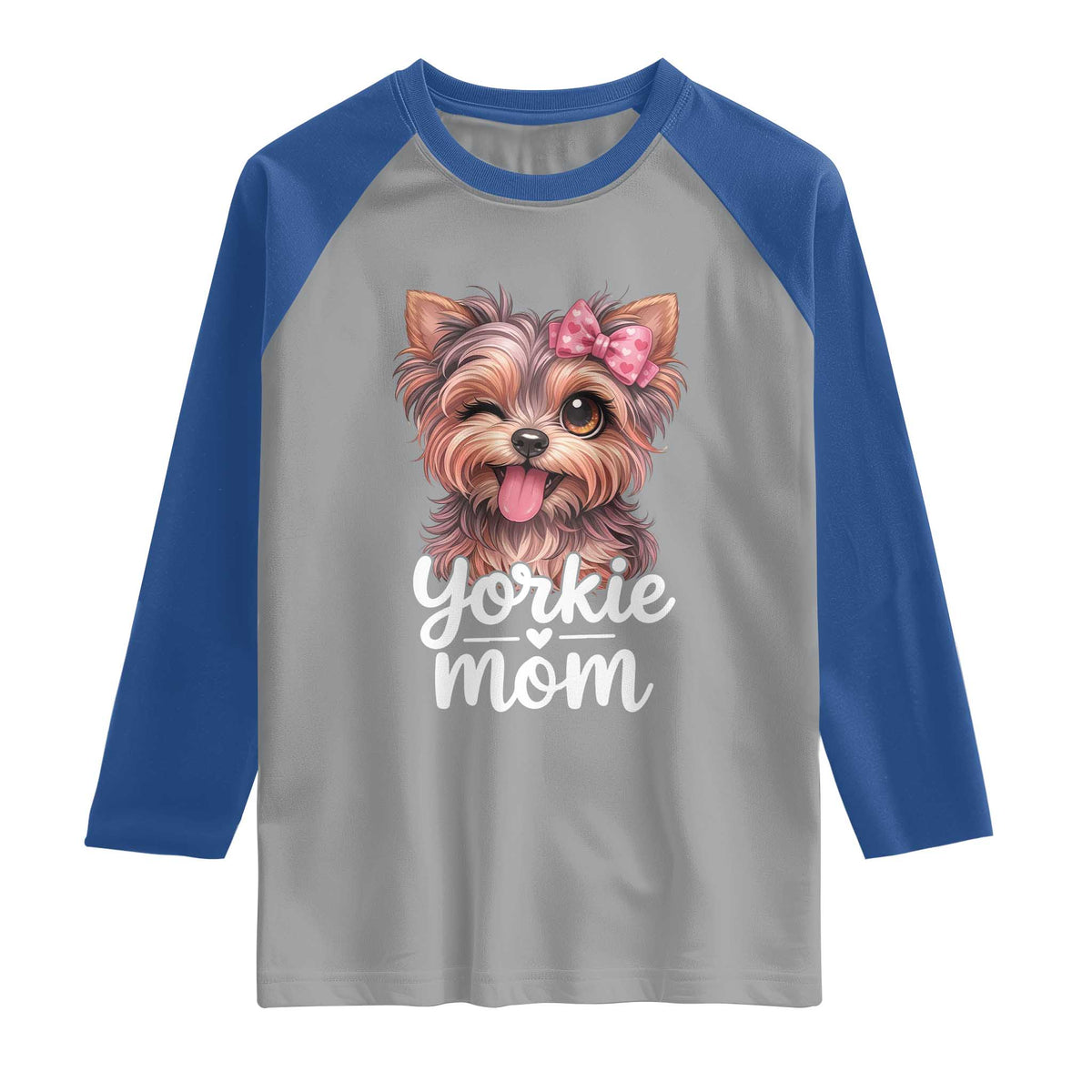Yorkshire Terrier Dog Mom Raglan Shirt Cute Yorkie Puppy Gift