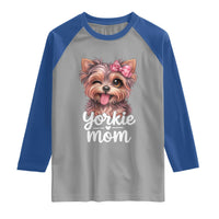 Yorkshire Terrier Dog Mom Raglan Shirt Cute Yorkie Puppy Gift
