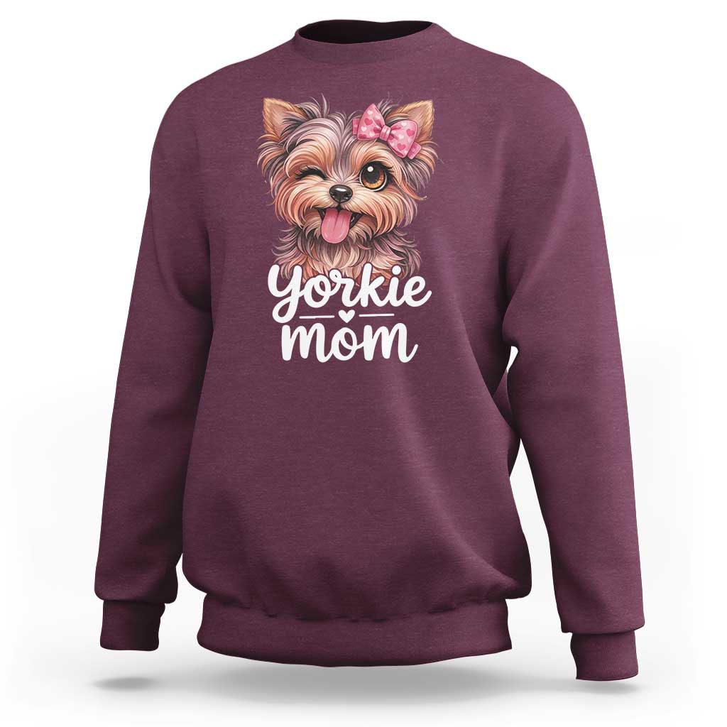 Yorkshire Terrier Dog Mom Sweatshirt Cute Yorkie Puppy Gift
