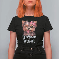 Yorkshire Terrier Dog Mom T Shirt For Women Cute Yorkie Puppy Gift