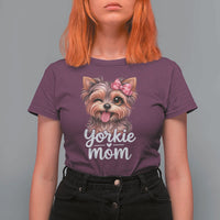 Yorkshire Terrier Dog Mom T Shirt For Women Cute Yorkie Puppy Gift