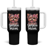 Yorkshire Terrier Dog Mom Tumbler With Handle Cute Yorkie Puppy Gift