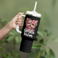 Yorkshire Terrier Dog Mom Tumbler With Handle Cute Yorkie Puppy Gift