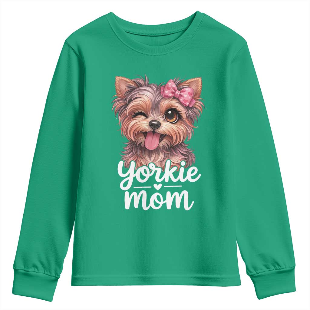 Yorkshire Terrier Dog Mom Youth Sweatshirt Cute Yorkie Puppy Gift