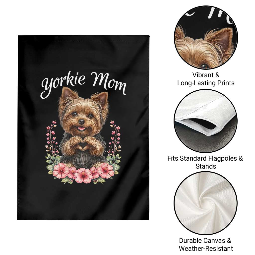 Cute Yorkie Mama Garden Flag Yorkshire Terrier Dog Lover