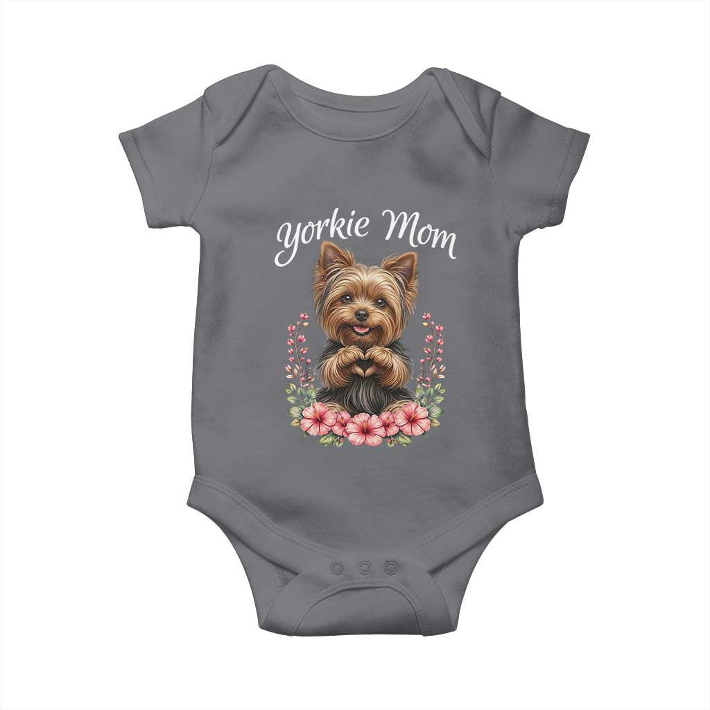 Cute Yorkie Mama Baby Onesie Yorkshire Terrier Dog Lover