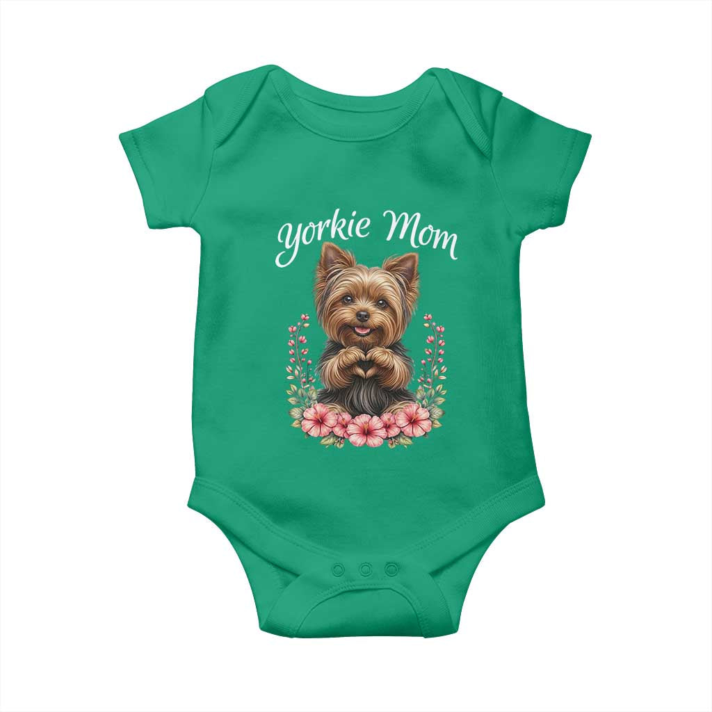 Cute Yorkie Mama Baby Onesie Yorkshire Terrier Dog Lover
