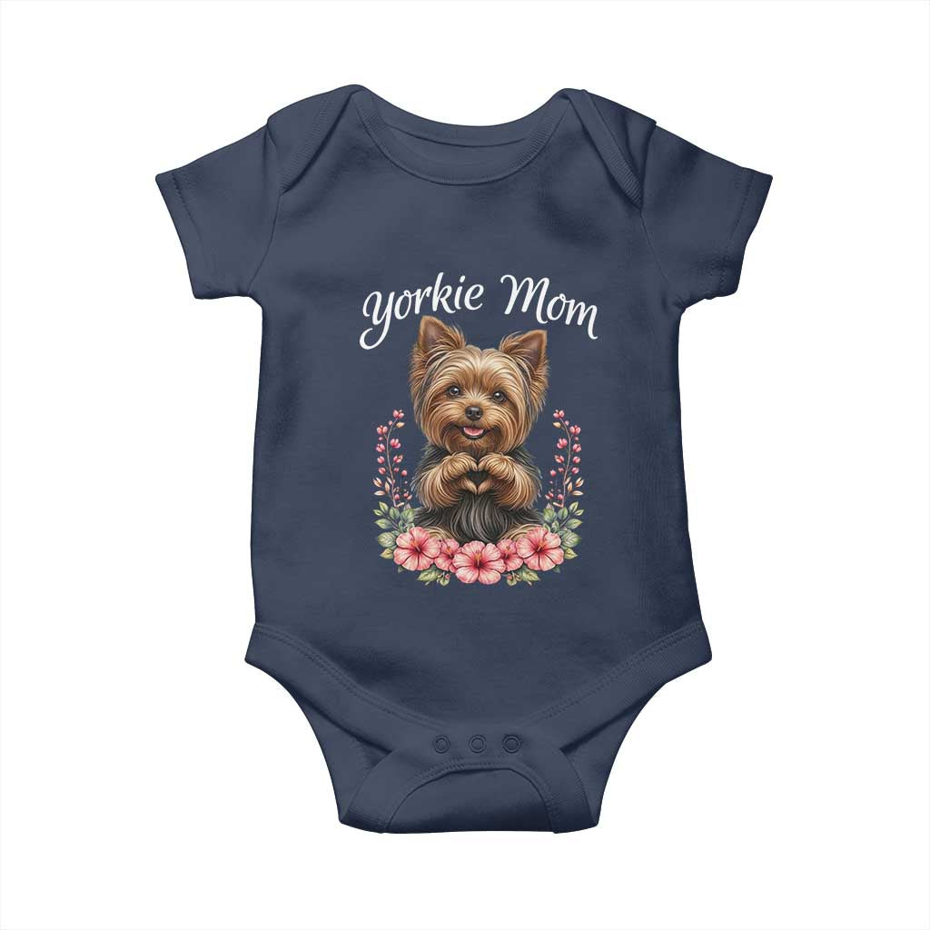 Cute Yorkie Mama Baby Onesie Yorkshire Terrier Dog Lover