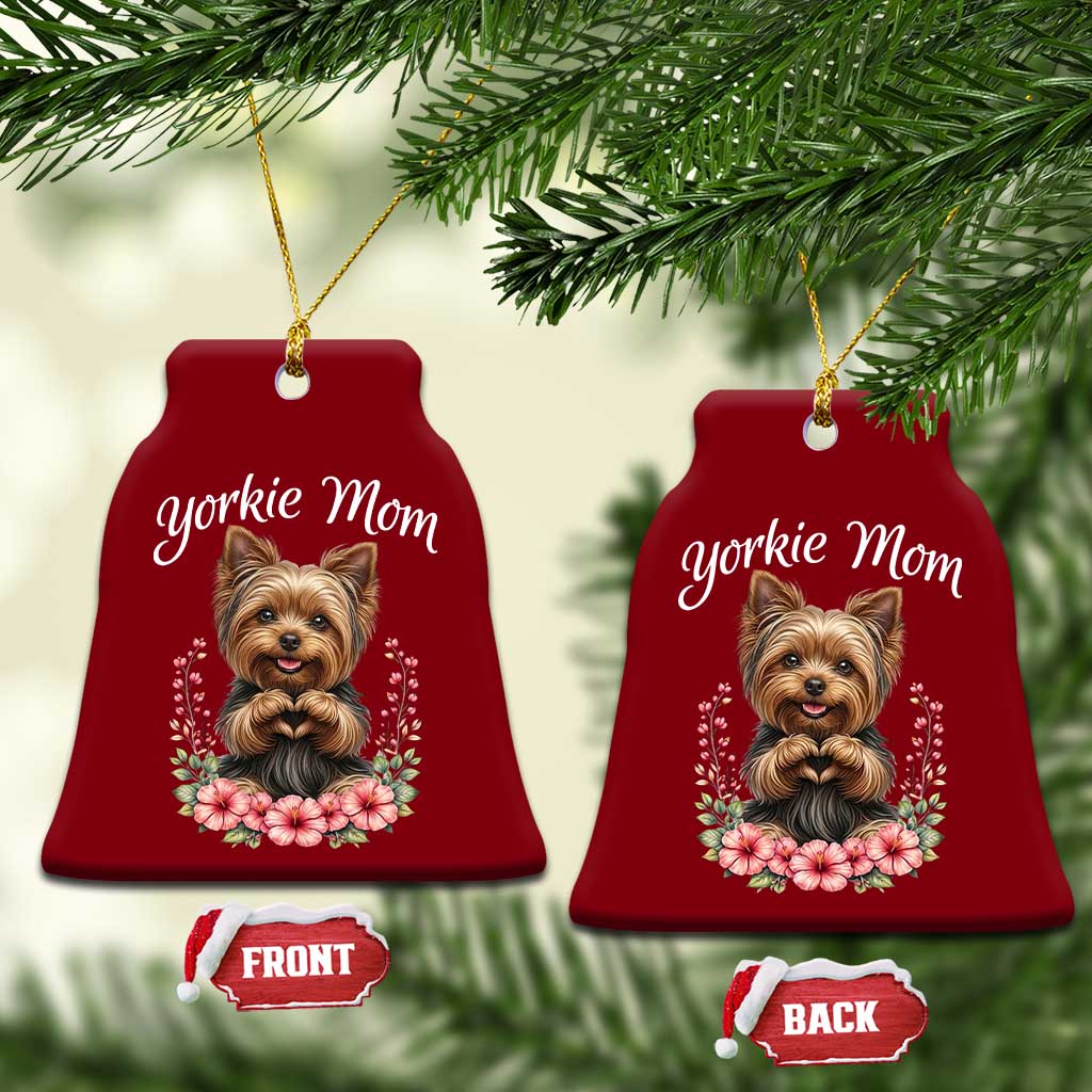 Cute Yorkie Mama Ceramic Ornament Yorkshire Terrier Dog Lover