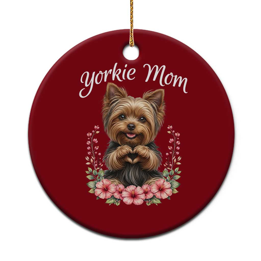 Cute Yorkie Mama Ceramic Ornament Yorkshire Terrier Dog Lover