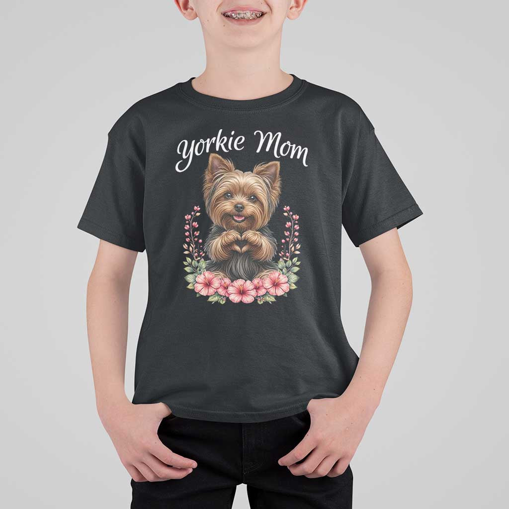 Cute Yorkie Mama T Shirt For Kid Yorkshire Terrier Dog Lover
