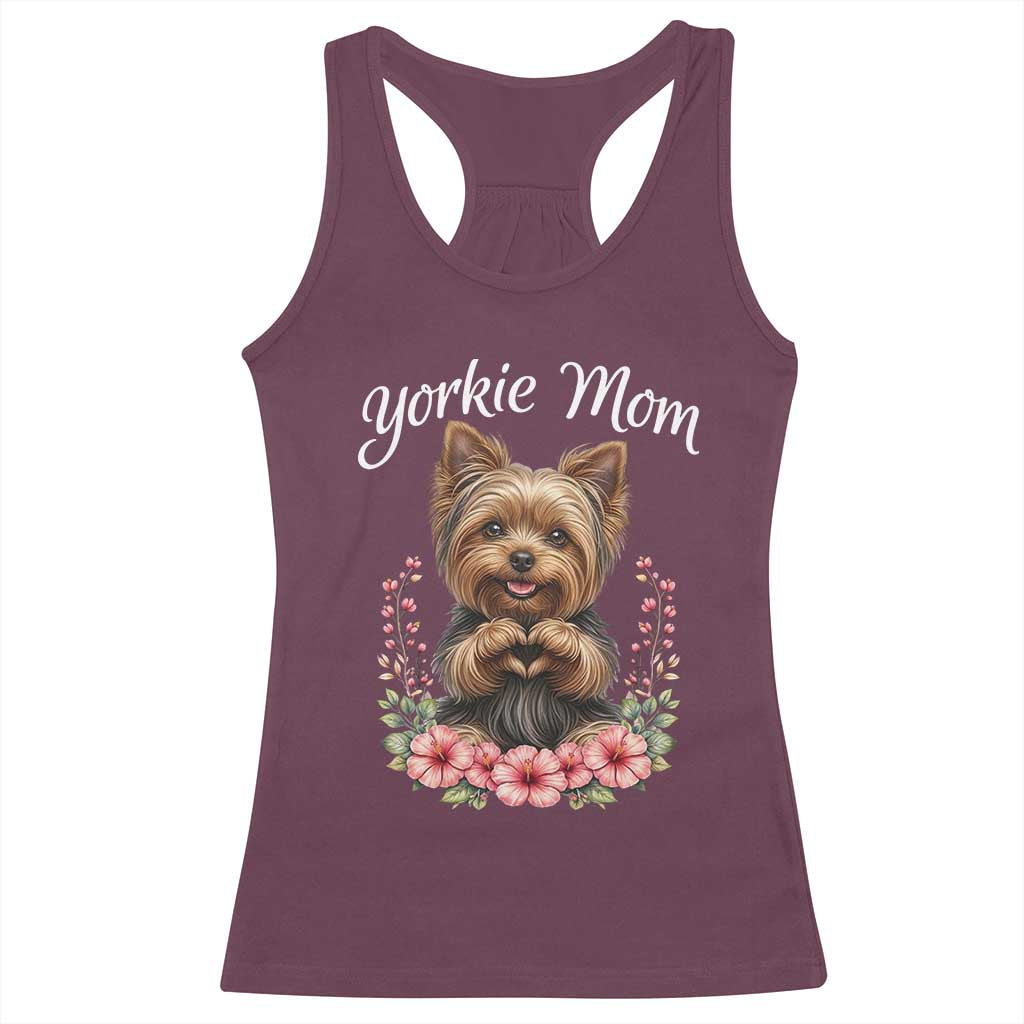 Cute Yorkie Mama Racerback Tank Top Yorkshire Terrier Dog Lover