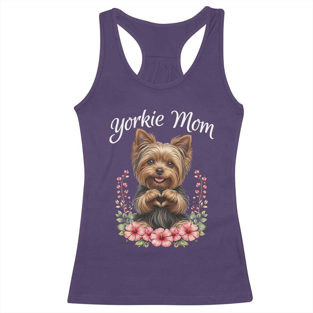 Cute Yorkie Mama Racerback Tank Top Yorkshire Terrier Dog Lover