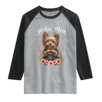 Cute Yorkie Mama Raglan Shirt Yorkshire Terrier Dog Lover