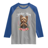 Cute Yorkie Mama Raglan Shirt Yorkshire Terrier Dog Lover