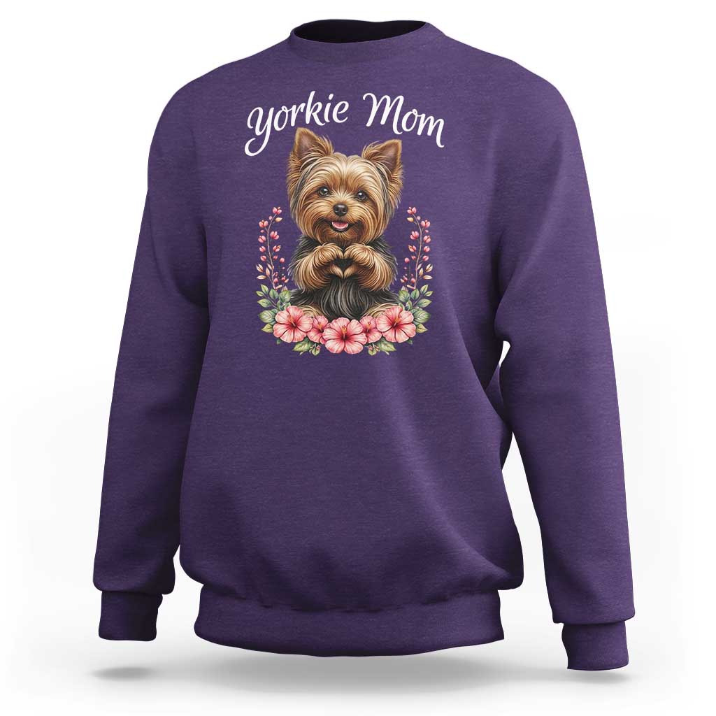 Cute Yorkie Mama Sweatshirt Yorkshire Terrier Dog Lover
