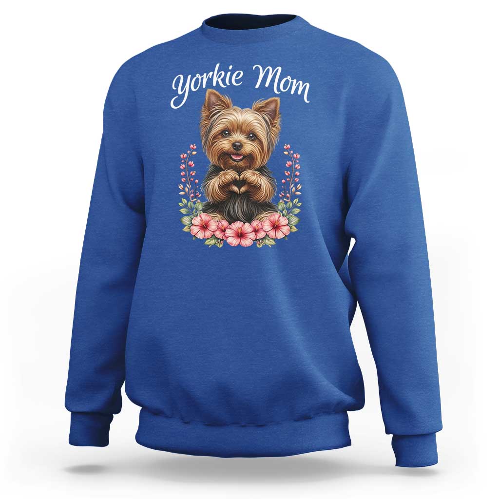Cute Yorkie Mama Sweatshirt Yorkshire Terrier Dog Lover
