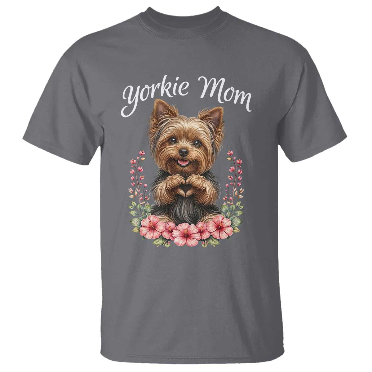 Cute Yorkie Mama T Shirt Yorkshire Terrier Dog Lover