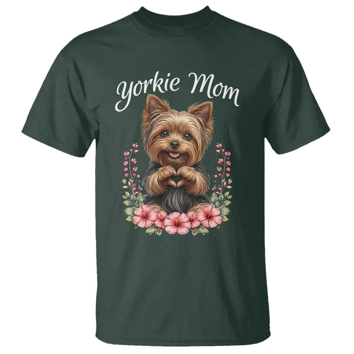 Cute Yorkie Mama T Shirt Yorkshire Terrier Dog Lover