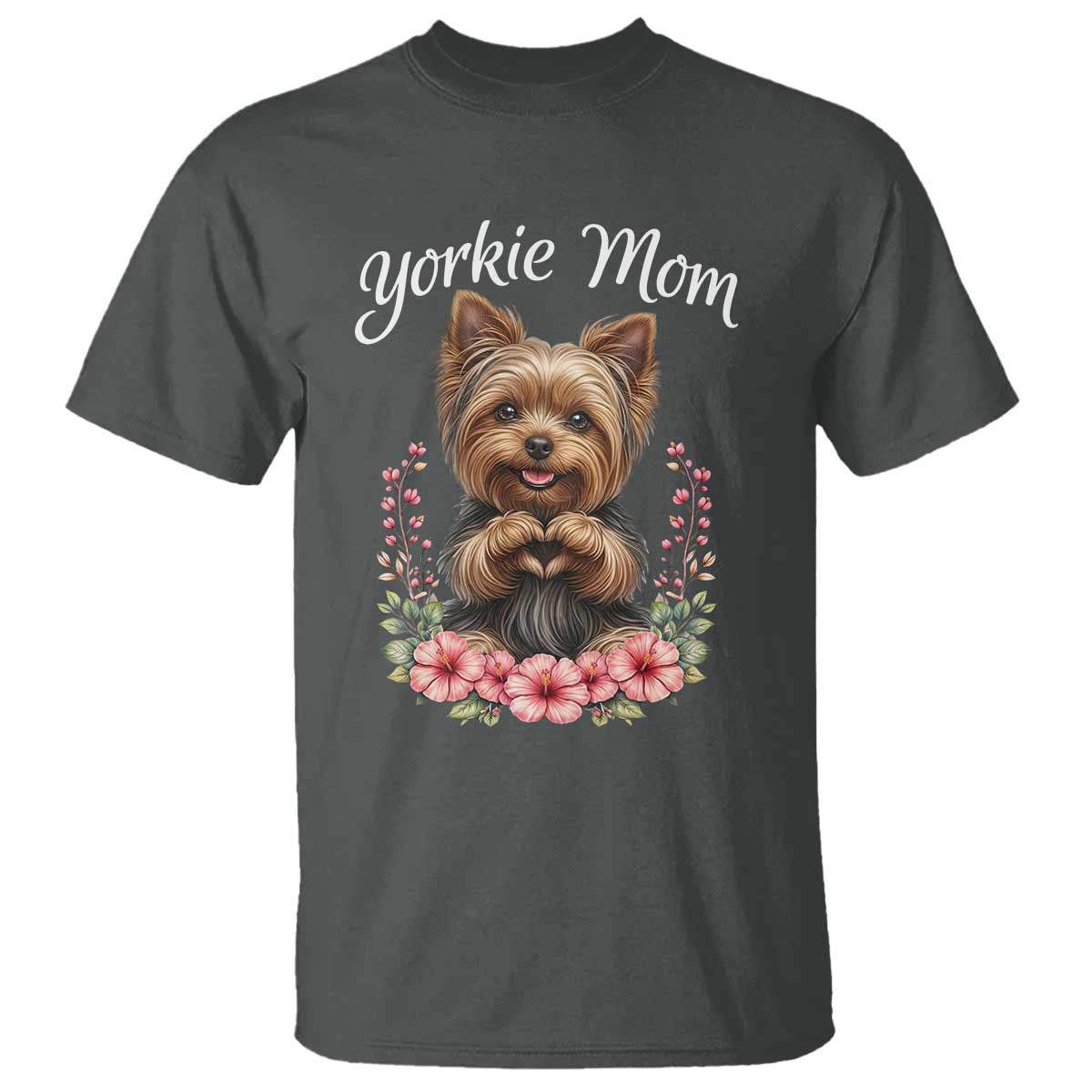 Cute Yorkie Mama T Shirt Yorkshire Terrier Dog Lover