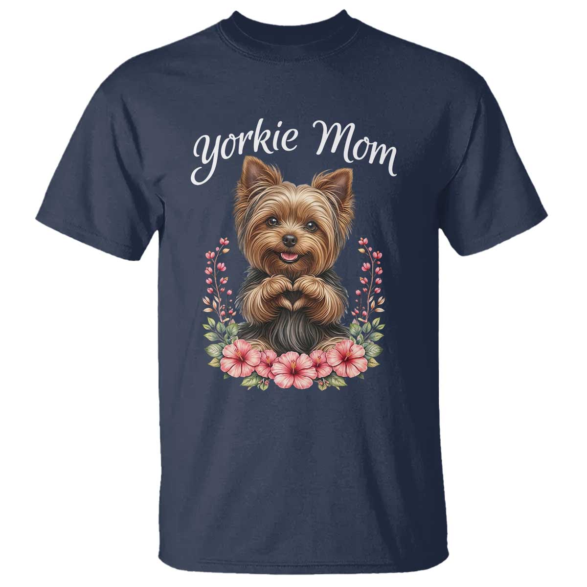 Cute Yorkie Mama T Shirt Yorkshire Terrier Dog Lover