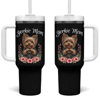 Cute Yorkie Mama Tumbler With Handle Yorkshire Terrier Dog Lover