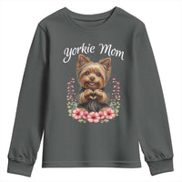 Cute Yorkie Mama Youth Sweatshirt Yorkshire Terrier Dog Lover